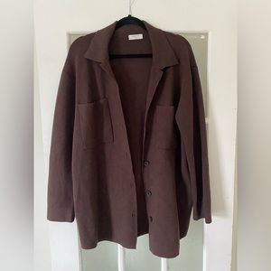 ARITZIA SOCIETY SWEATER, SIZE MEDIUM, RICH MOCHA BROWN, GOOD CONDITION